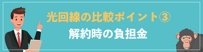 光回線の比較ポイント③解約時の負担金