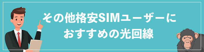それ以外の格安SIM（ahamo、LINEMO、povoなど）におすすめの光回線