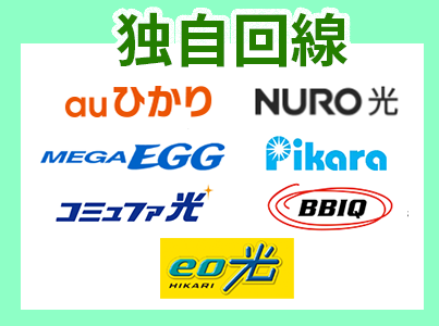 光コンセントがある場合①独自回線（電力会社系など）の場合は工事必要