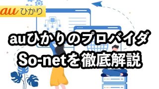 auひかりのプロバイダSo-netはおすすめのひとつ！【限定サービスも紹介】