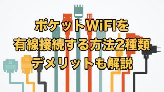 ポケットWiFiを有線接続する方法2種類【SWITCHはルーターとUSB接続？】