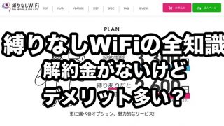 縛りなしWiFiの評判【解約金がないけどデメリット多い？】
