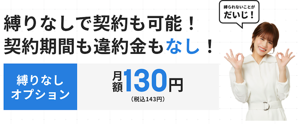 それがだいじWi-Fiは縛りなしにもできる