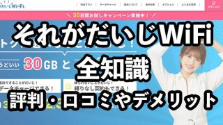 それがだいじWi-Fiの評判・口コミ【おすすめの人とは？】