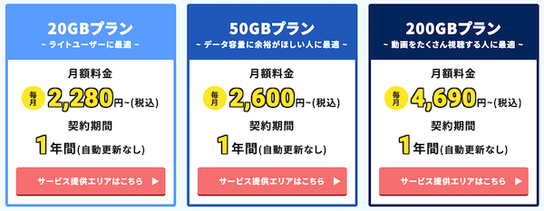 Chatwifiの料金プラン