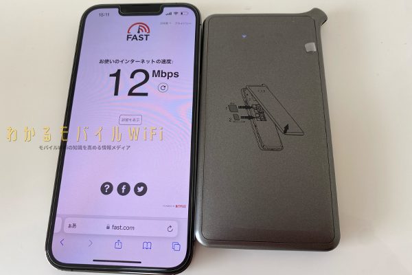 WiFi革命セットのモバイルルーター速度