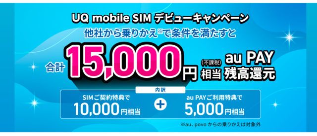 UQ mobile SIM デビューキャンペーン