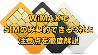 WiMAXはSIMのみ契約できる？【格安SIMと組み合わせた方が良い？】